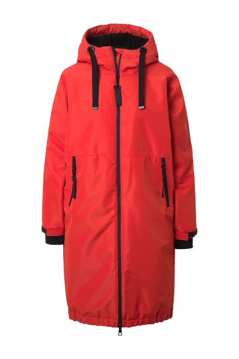 Funkční bunda, oversize, teddy podšívka, kapuce, dvoucestný zip