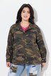 Jakke, kasseformet, camouflage, bindebånd i sømmen