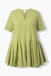 Eco Cotton Short Sleeve Godet Pleated Knit Tunic