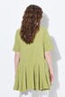 Eco Cotton Short Sleeve Godet Pleated Knit Tunic