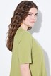 Eco Cotton Short Sleeve Godet Pleated Knit Tunic