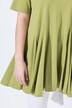 Eco Cotton Short Sleeve Godet Pleated Knit Tunic