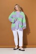 Cardigan dal taglio oversize con righe marcate e laccetto