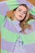 Cardigan dal taglio oversize con righe marcate e laccetto