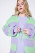 Cardigan dal taglio oversize con righe marcate e laccetto