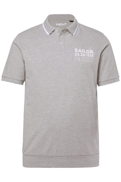 Polokošile Men+, břišní střih, krátké rukávy, piké, potisk, do 8XL