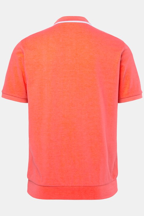 Men+ poloskjorte magepassform, halve ermer, pique, trykk, opptil 8 XL