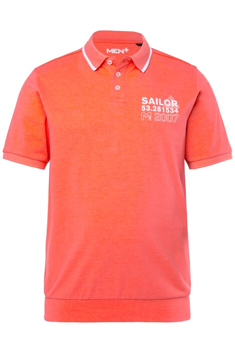 Polokošile Men+, břišní střih, krátké rukávy, piké, potisk, do 8XL