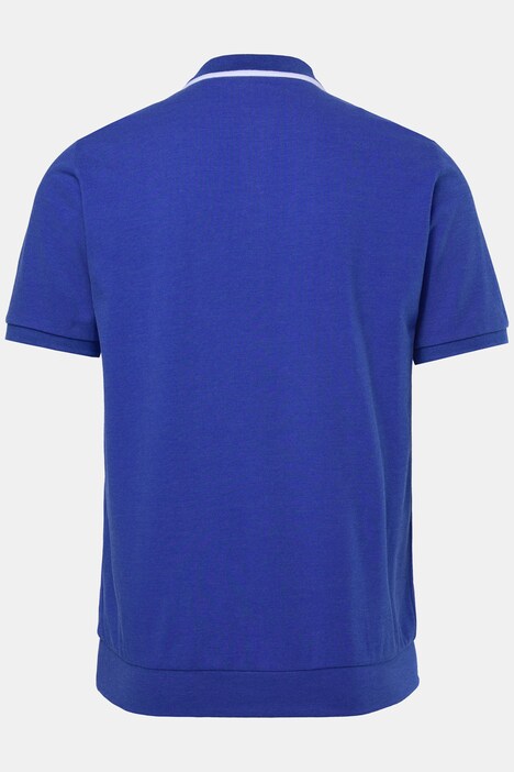 Men+ poloskjorte magepassform, halve ermer, pique, trykk, opptil 8 XL