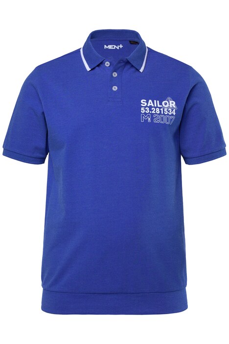 Polokošile Men+, břišní střih, krátké rukávy, piké, potisk, do 8XL