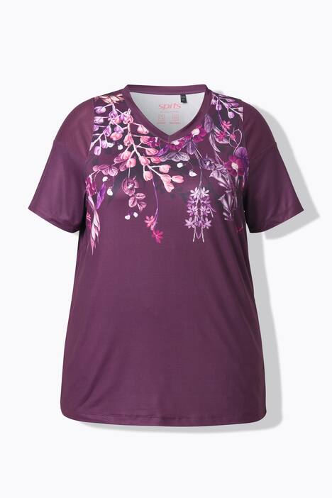 Funktionsshirt, Mesh-Einsätze, V-Ausschnitt, Halbarm