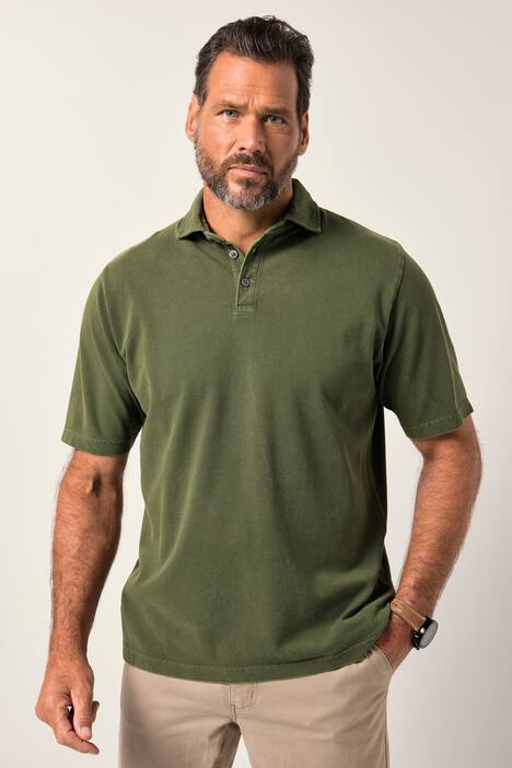 JP1880 Poloshirt, Halbarm, Piqué, Haikragen, Vintage Look, bis 8 XL