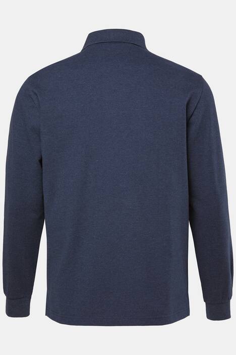 Boston Park langærmet poloshirt, Melange-piqué, op til str. 84/86