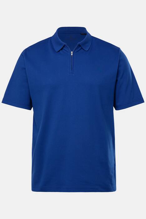 Maglia polo Boston Park in piqué operato con zip e mezze maniche, fino alla tg. 84/86