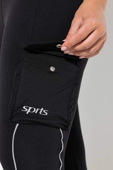 Legging de sport en power stretch, poches cargo et éléments réfléchissants