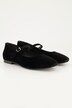Samt-Ballerinas, Riemchen, Blockabsatz, Weite H