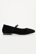 Samt-Ballerinas, Riemchen, Blockabsatz, Weite H