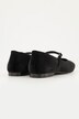 Samt-Ballerinas, Riemchen, Blockabsatz, Weite H