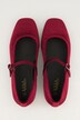 Samt-Ballerinas, Riemchen, Blockabsatz, Weite H