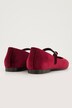 Samt-Ballerinas, Riemchen, Blockabsatz, Weite H