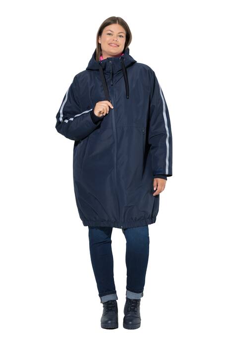 Funkční bunda, oversize, prošívaná podšívka, kapuce, dvoucestný zip