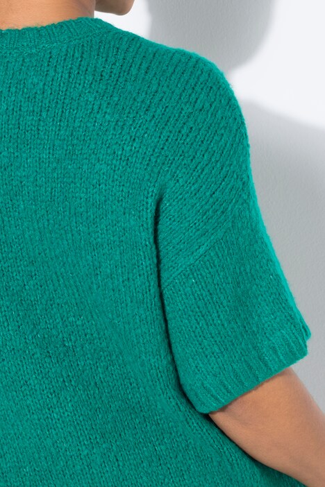 Pullover, oversize, korte ærmer, fancy-strik