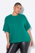 Pull oversize, manches courtes, maille fantaisie