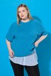 Pull oversize, manches courtes, maille fantaisie