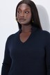 Pull à teneur en soie, col jabot et manches longues