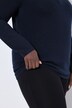Pull à teneur en soie, col jabot et manches longues