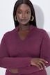 Pull à teneur en soie, col jabot et manches longues