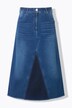 Fringed Hem A-Line Denim Skirt