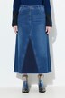 Fringed Hem A-Line Denim Skirt