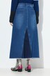 Fringed Hem A-Line Denim Skirt