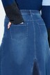 Fringed Hem A-Line Denim Skirt