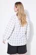 Bluse, loose shape, vævemønster, lange ballonærmer