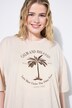 Camiseta, amplia, bordado de palmeras
