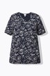 T-shirt en coton bio, décolleté en V et manches courtes, coupe évasée