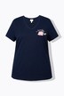 T-shirt, bloemen, V-hals, korte mouw, biologisch katoen