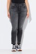 Jeans Sarah, gerafelde zoom, smalle pijpen, comfortabele tailleband