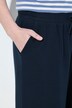 Jupe-culotte en molleton de coton bio, tissu gaufré, jambe large