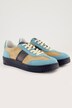 Lædersneakers, ruskind, leopardhæl, bredde H