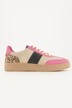 Leren sneakers, suède, hiel met leo, wijdte H