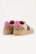 Leren sneakers, suède, hiel met leo, wijdte H