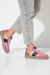 Leren sneakers, suède, hiel met leo, wijdte H