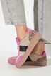 Leren sneakers, suède, hiel met leo, wijdte H
