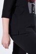 T-shirt, skriftmotiv, rund hals, stående krave, 3/4-lange ærmer