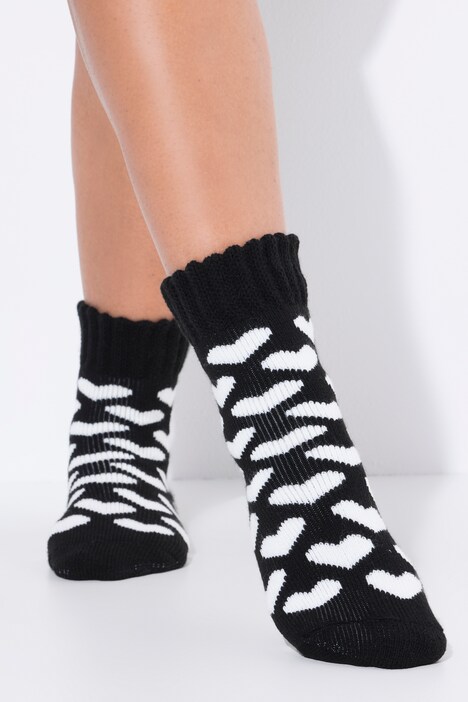 Kuschelsocken, 2er-Pack, 2er-Pack, uni/Herzen
