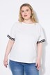 T-shirt dal taglio oversize con mezze maniche orlate all'uncinetto
