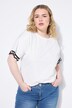 T-shirt dal taglio oversize con mezze maniche orlate all'uncinetto